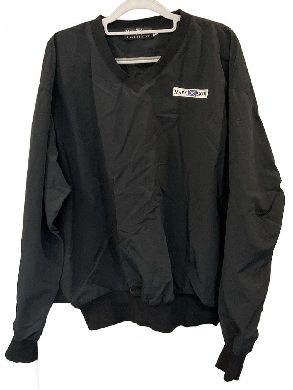 Mark Scott Collections Mens V Neck Golf Windbreaker Pull Over w/pockets Size L